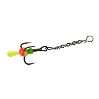 Тройник-капля с желтым хвостом + цепочка (7шт)