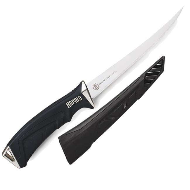 Филейный нож Rapala RCD (лезвие 15 см., рез. рукоятка, чехол пласт. ) Филейный нож Rapala RCD (лезвие 15 см., рез. рукоятка, чехол пласт. )