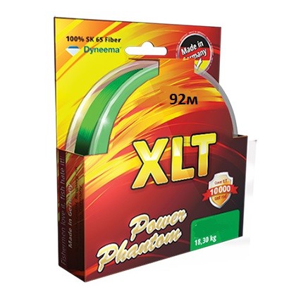 Шнур Power Phantom 4x, XLT, 92м, (зеленый)