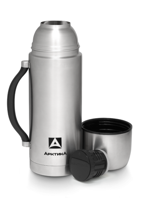 Термос Арктика с узким горлом, с ручкой