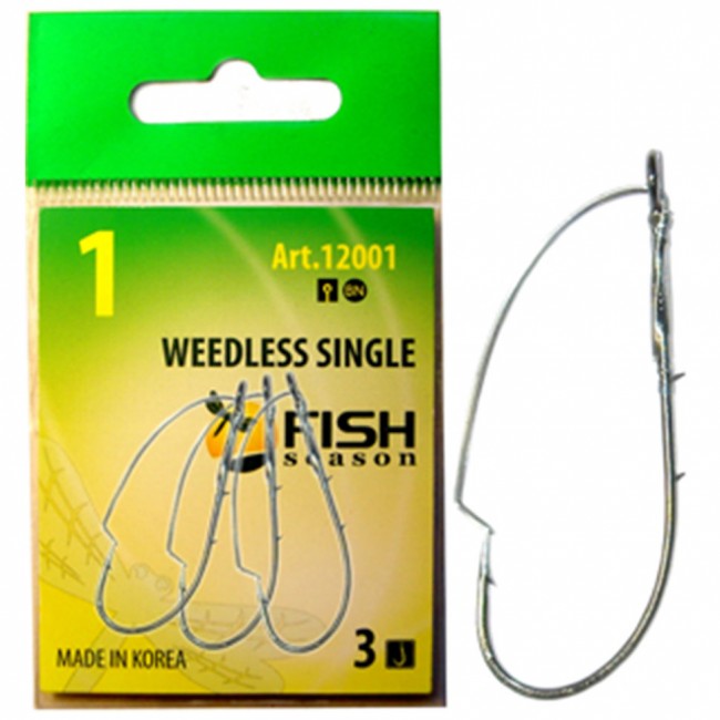 Крючок Fish Season незацепляйка WEEDLESS SINGLE