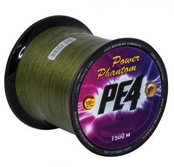 Шнур Power Phantom PE4, 1500м (зеленый)