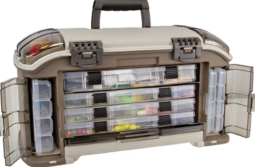 Ящик Plano с коробками 3701 3шт, 3750 1шт, 3650 1шт  ANGLED SYSTEM цвет Gray/Sand (55.1cm x 31.0cm x 30.5cm)