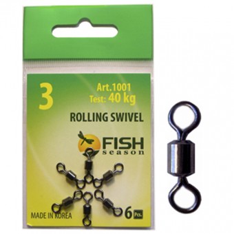 Вертлюжок Fish Season Rolling Swivel цилиндрический